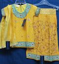 Bright Yellow Girl's Lehenga Choli Age 4-5 Years Old #6021