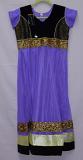 Purple Net Churidar Anarkali Style Salwar Kameez Dupatta (S) #5228