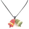 Red & Green Crystal Jingle Bell Dangling Pendant Christmas Jewelry Red & Green Crystal Jingle Bell Dangling Pendant Christmas Jewelry