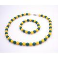Brazil Jewelry Yellow & Green Pride Jewelry Necklace & Bracelet Brazil Jewelry Yellow & Green Pride Jewelry Necklace & Bracelet