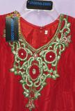 Red Green Ethnic Anarkali Suit Indian Party Dress for Girls #7707