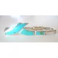 Inlay Shell 3 Colors Sterling Silver 92.5 Bracelet