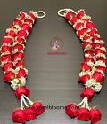 Fresh Rose Flower Garlands for Wedding Celebration (2 Pcs)