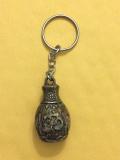 Spiritual Brass Color Key Chain \w Om Symbol Carving Spiritual Brass Color Key Chain \w Om Symbol Carving