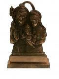 Shiv Pariwar - Shankar, Parvati & Ganesha Copper Sculpture Shiv Pariwar - Shankar, Parvati & Ganesha Copper Sculpture