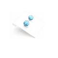 Girls Stud Earrings in Blue Aquamarine Crystals Under 