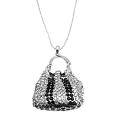 Gorgeous Dazzling Black Diamond & Jet Cubic Zirconia Christmas Gift 
