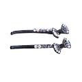 Black Diamond Crystals & clear Crystals Bow Pin Prom Hair Pin 