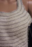 White Stylish Designer Sleeveless Choli / Blouse for Sarees (M) #7793 White Stylish Designer Sleeveless Choli / Blouse for Sarees (M) #7793
