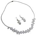 White Beads Jewelry Set For Little Girls Holiday Christmas Gift 