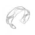 BR120  Tripple Row Sterling Silver Bracelet Curvy In The Middle Row 
