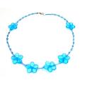 Blue Flowers Beads Necklace Pipe Necklace Beautiful Affordable Price 