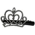 Rhinestone Curvy Crown Shape Hair Clip Graduation Accessory 