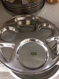 Stainless Steel 6 Compartment Thali (Round)