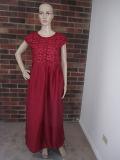 Rich Maroon Shimmer Long Dress