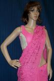 Designer Party Wear Saree in Pink Chiffon #3500