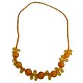 Saffron Orange Beads Small Girls Necklace