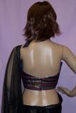 Halter Neck Blue Brocade Blouse/Choli for Sarees (M/L) #3751
