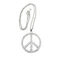 Peace Sign in ICe Shimmering all covered w/ CZ 24 inches 