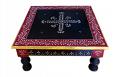 Hand Painted Wooden Pidha Table / Chowki / Bajot