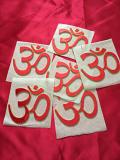 6 Pcs Maroon OM Symbol Self Stick 3D Stickers 6 Pcs Maroon OM Symbol Self Stick 3D Stickers