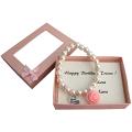 Happy Birthday Bracelet Blush Pink Pearl Bracelet Happy Birthday Bracelet Blush Pink Pearl Bracelet