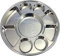 200 Pcs 9 Compartment Disposable Silver Plates - Indian Thali Plastic Tray 200 Pcs 9 Compartment Disposable Silver Plates - Indian Thali Plastic Tray