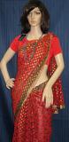 Cocktail Red Printed Georgette Sari with Choli Blouse Cocktail Red Printed Georgette Sari with Choli Blouse