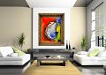 Abstract Ganesha Handmade Painting 30" X 40"