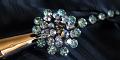 Crystal Blue Pink Snap Hair Clip