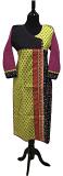 Designer Yellow Kurti w/ Gamthi Work Panel & Dark Pink Sleeves (S) Designer Yellow Kurti w/ Gamthi Work Panel & Dark Pink Sleeves (S)