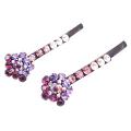Flower Hair Pin w/ Smashing Amethyst Lite Dark Inexpensive Pin 