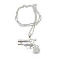 Simulated Cubic Zircon Diamond Gun Necklace