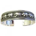 Elephants on Parade Sterling Silver 92.5 Cuff Bracelet 