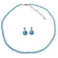 Fashionable Affordable Beautiful Aquamarine Crystal Jewelry Set 