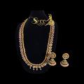 Mango shaped Kemp Stone Necklace Set Mango shaped Kemp Stone Necklace Set