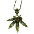 HipHop monster Red Rhinestone Eye Halloween Pendant Necklace 