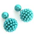 Teal Pearl Double Sided Fashion Earrings
