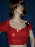 All Purpose 3676 Red Sequins Choli / Saree Blouse #3676