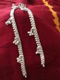 Pair Of Traditional Silver Payals For Little Girls - 18 Gms Pair Of Traditional Silver Payals For Little Girls - 18 Gms