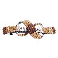 Stylish Illusory 8 Shaped Bow Barrette In Smoked Topaz 