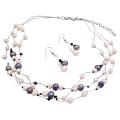 Inexpensive Bridesmaid Gift Black Ivory Combo Stunning Jewelry Set 